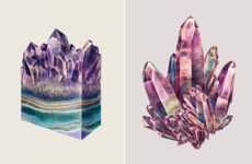 Layered Crystal Illustrations