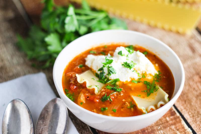 Lasagna Noodle Soups