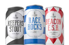 Nautical-Patterned Brew Branding
