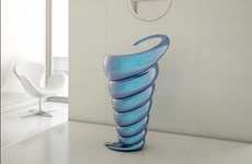 Sculptural Spiral Sinks