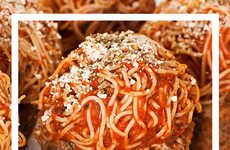 Spaghetti-Topped Cakes