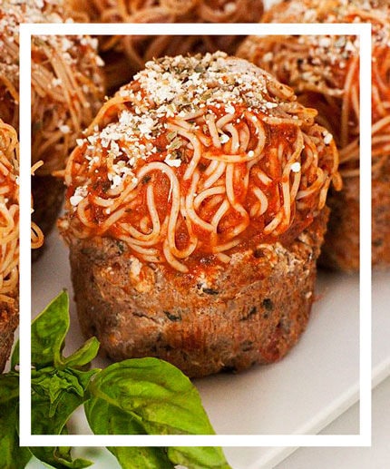 Spaghetti-Topped Cakes