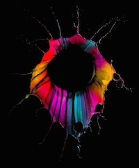 Paint-Splattered Flower Depictions Image 4