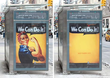 Striking Womanless Ads