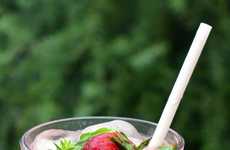 Strawberry Basil Sodas