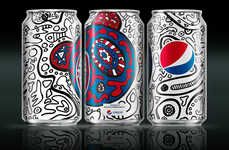 Graffiti-Adorned Pop Cans