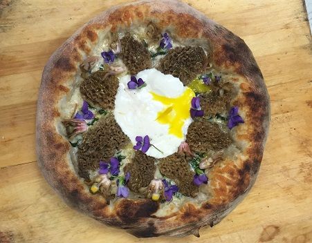 Floral Mushroom Pizzas