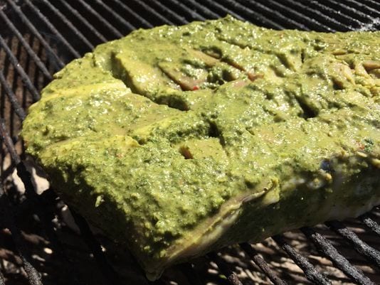 Green Chimichurri Steaks