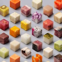 Artistic Cube Food Image 4