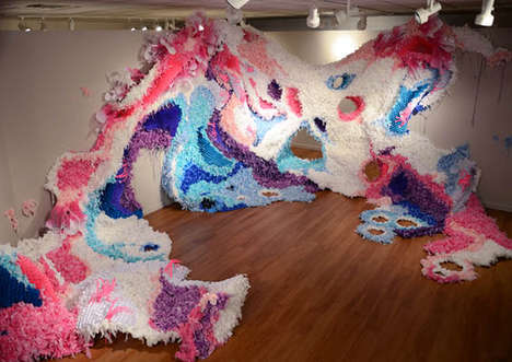 Cut Paper Installations: Crystal Wagner Creates Large-Scale Psychedelic ...