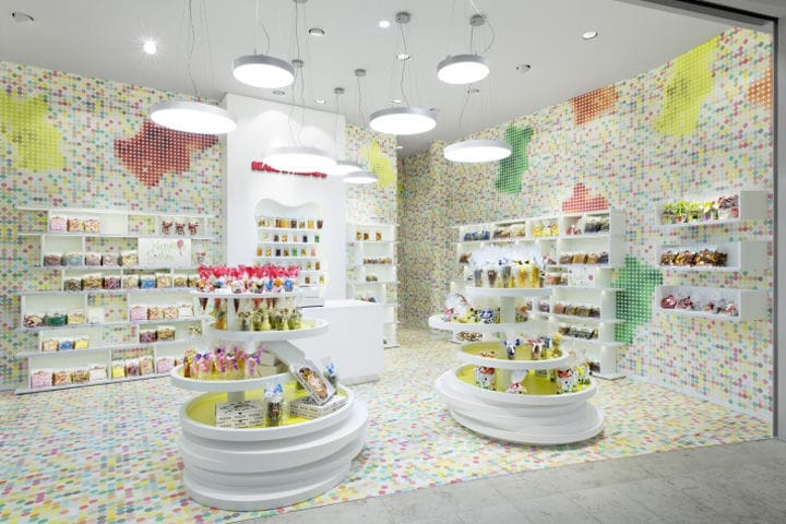 Pixelated Candy Shop Interiors
