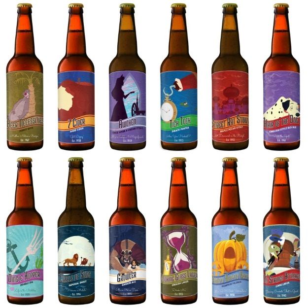 Disney Beer Labels