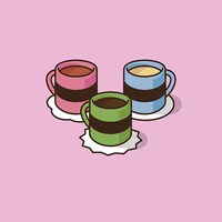 Coffee Cup Cartoon Characters Image 6