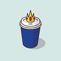 Coffee Cup Cartoon Characters Image 8