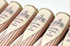 Boozy Bellini Popsicles