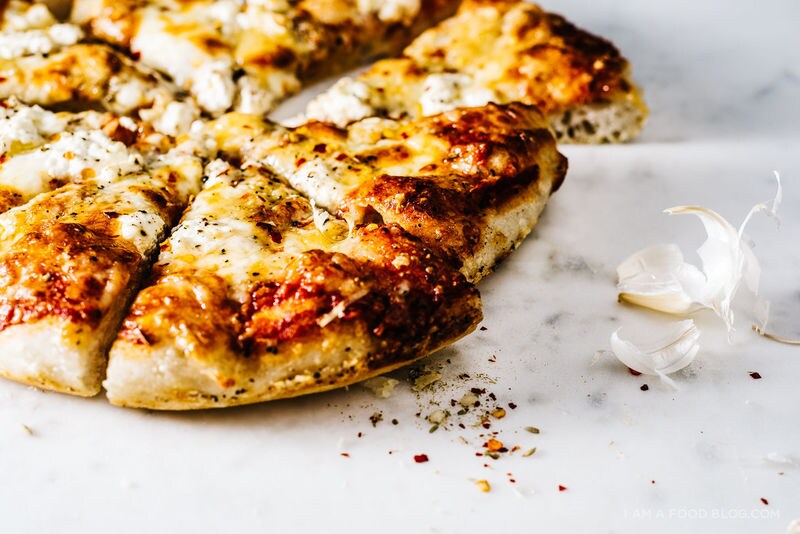 Layered Cheese Pizzas