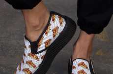 Pizza-Printed Sneakers