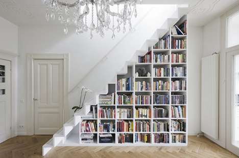 Staircase Bookshelf Storage