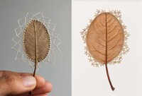 Crocheted Leaf Sculptures Image 3