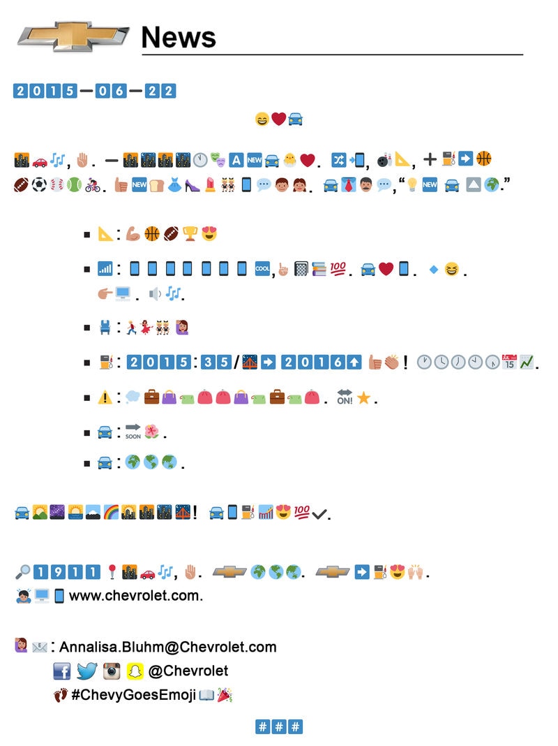 Automotive Emoji Messages