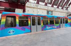 Vibrant Rainbow Trains