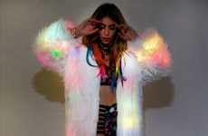 Flashing LED Fur Coats