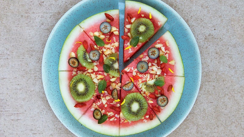 DIY Watermelon Pizza