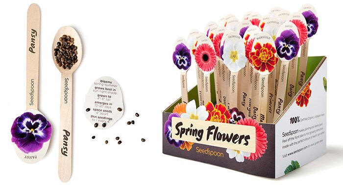 Utensil-Packaged Flower Seeds