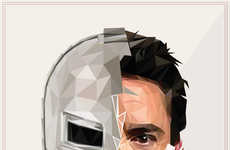 Geometric Superhero Portraits
