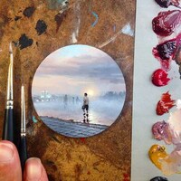 Circular Plexiglass Paintings Image 2
