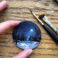 Circular Plexiglass Paintings Image 4