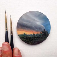 Circular Plexiglass Paintings Image 5