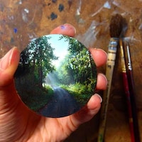 Circular Plexiglass Paintings Image 7