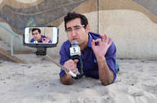 Microphone-Equipped Selfie Sticks