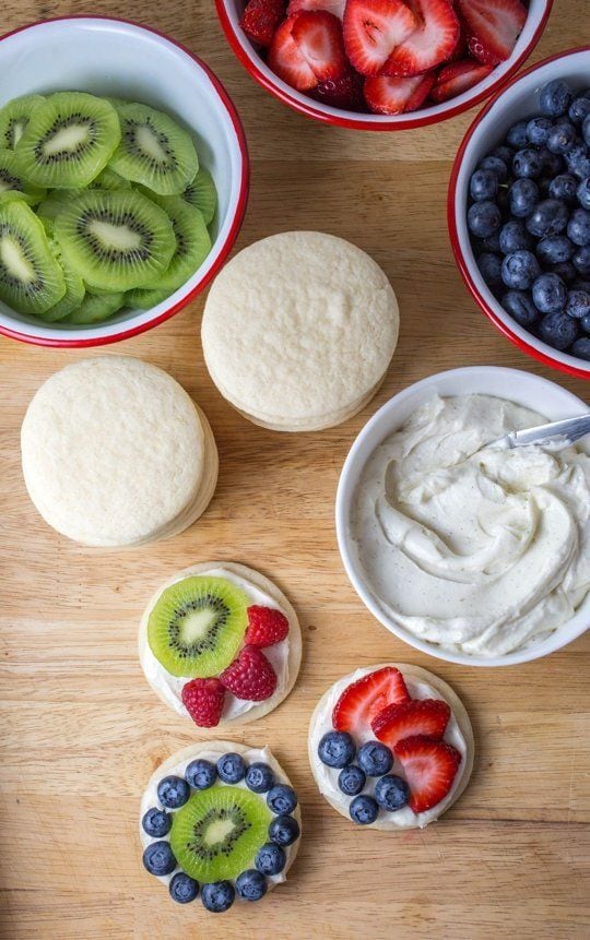 Miniature Fruit Pizzas