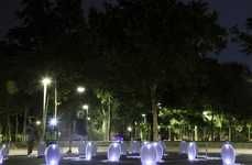 Glowing Toilet Seat Installations