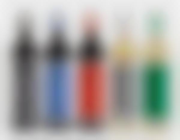 Colorblocked Wine Bottles