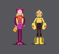 Hand-Drawn Heroine Posters Image 6