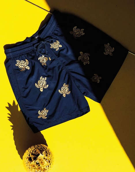 Sleek Gilded Swimwear