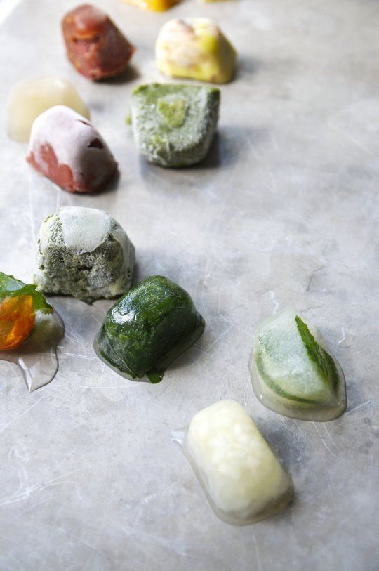 Vegetable-Infused Ice Cubes