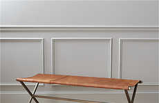 Rustic Leather Benches