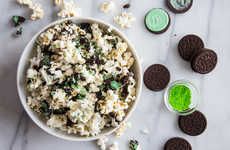 Minty Cookie-Covered Popcorn
