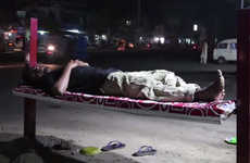 Homeless Billboard Beds