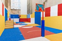 Vibrant Basketball Courts Image 2