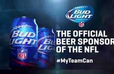 Football-Branded Beer Cans