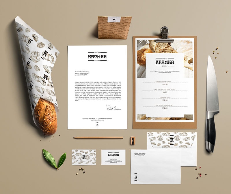 Monogrammed Bakery Branding
