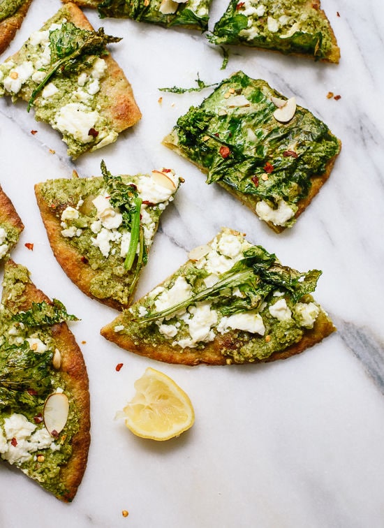 Broccoli Pesto Pizzas