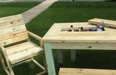 Drink-Cooling Picnic Tables
