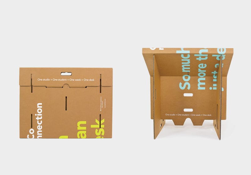 Cardboard Student Desks