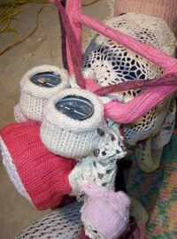 Knitted Pink Bike Socks Image 3